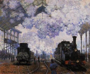 Claude Oscar Monet : Arrival at Saint-Lazare Station